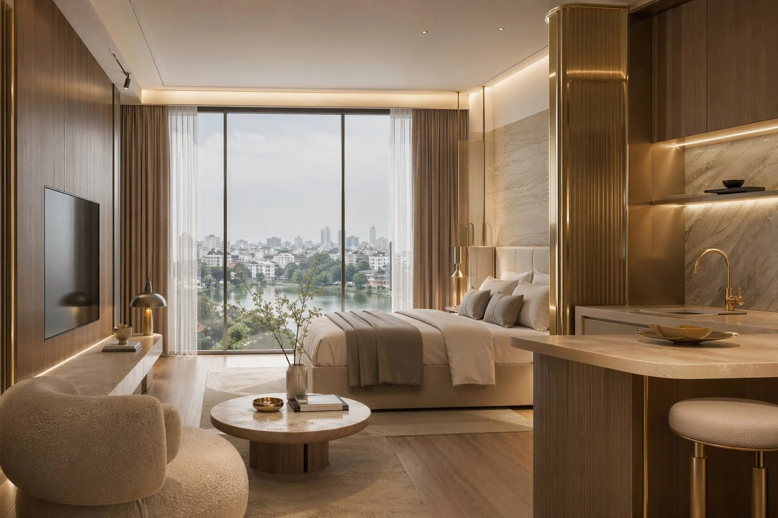 Minh hoạ không khí nội thất Studio